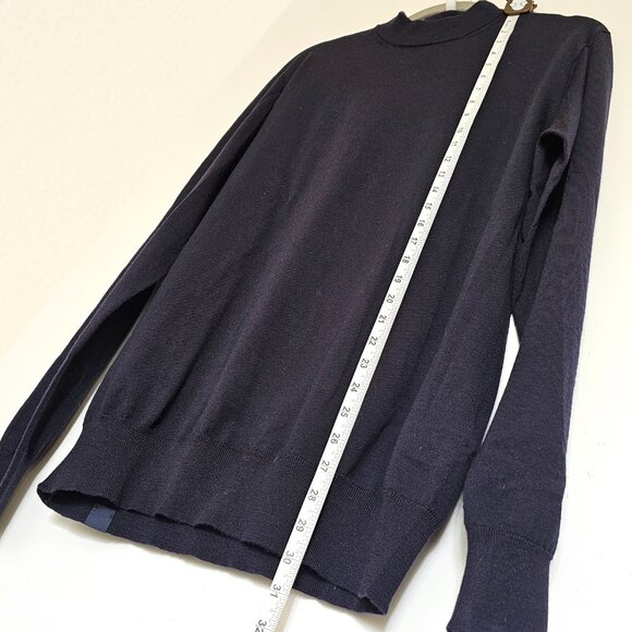 Son of a Tailor 100% Merino Wool Classic Pullover Lightweight Sweater XL Navy - Picture 5 of 8